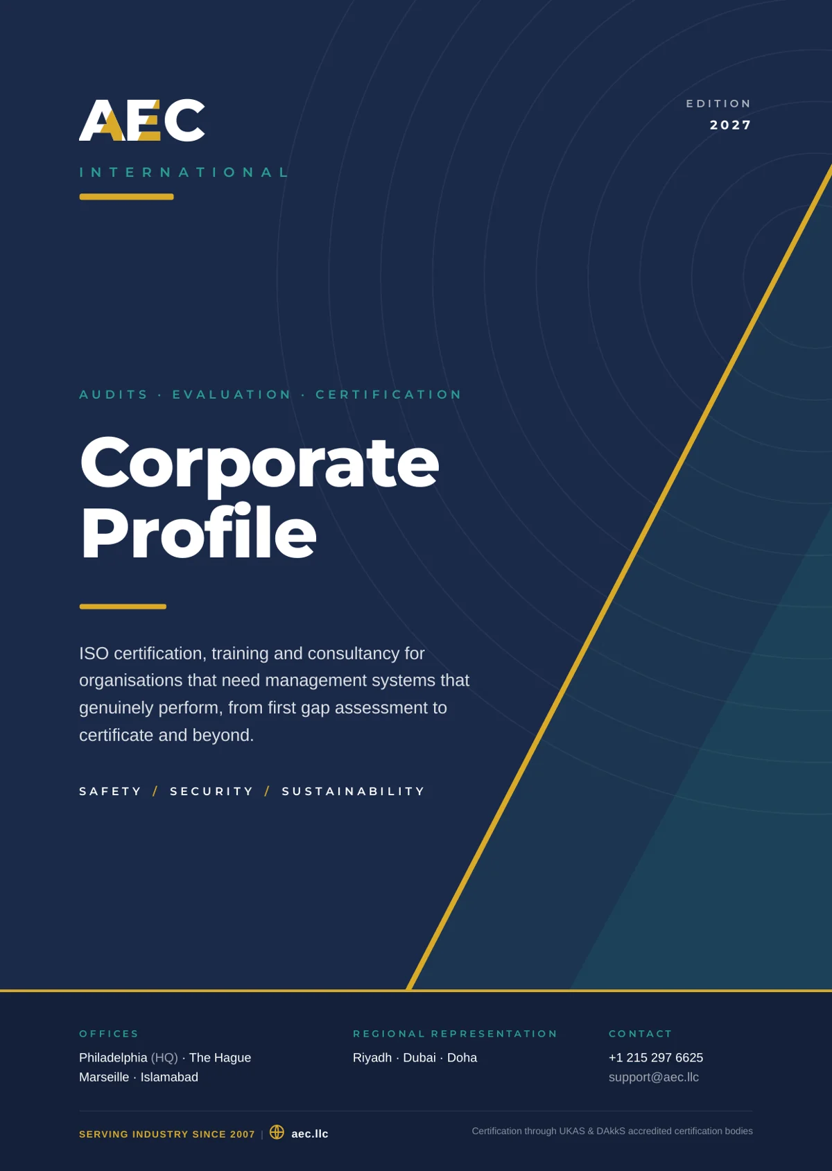 Cover of the AEC International Corporate Profile 2027